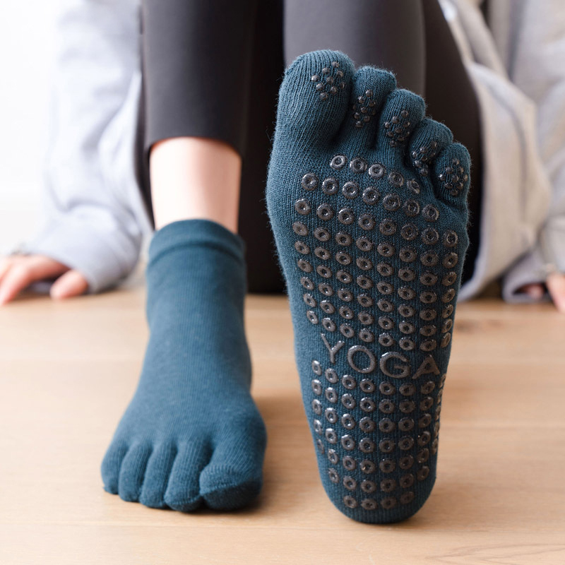Pilates Yoga Fitness - Anti-deslizamento feminino meias de pilates cinco