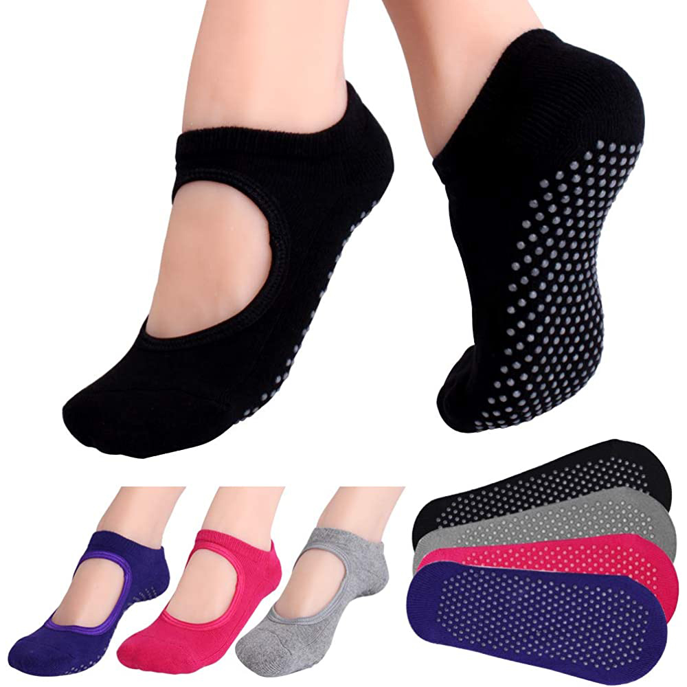 Pilates Yoga Ballet - Sem costas antiderrapante fitness pilates meias