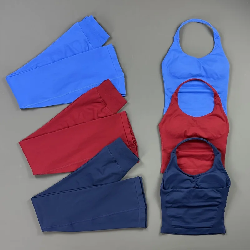 Pilates Yoga Legging - Conjunto de Leggings Flare Sem Costura