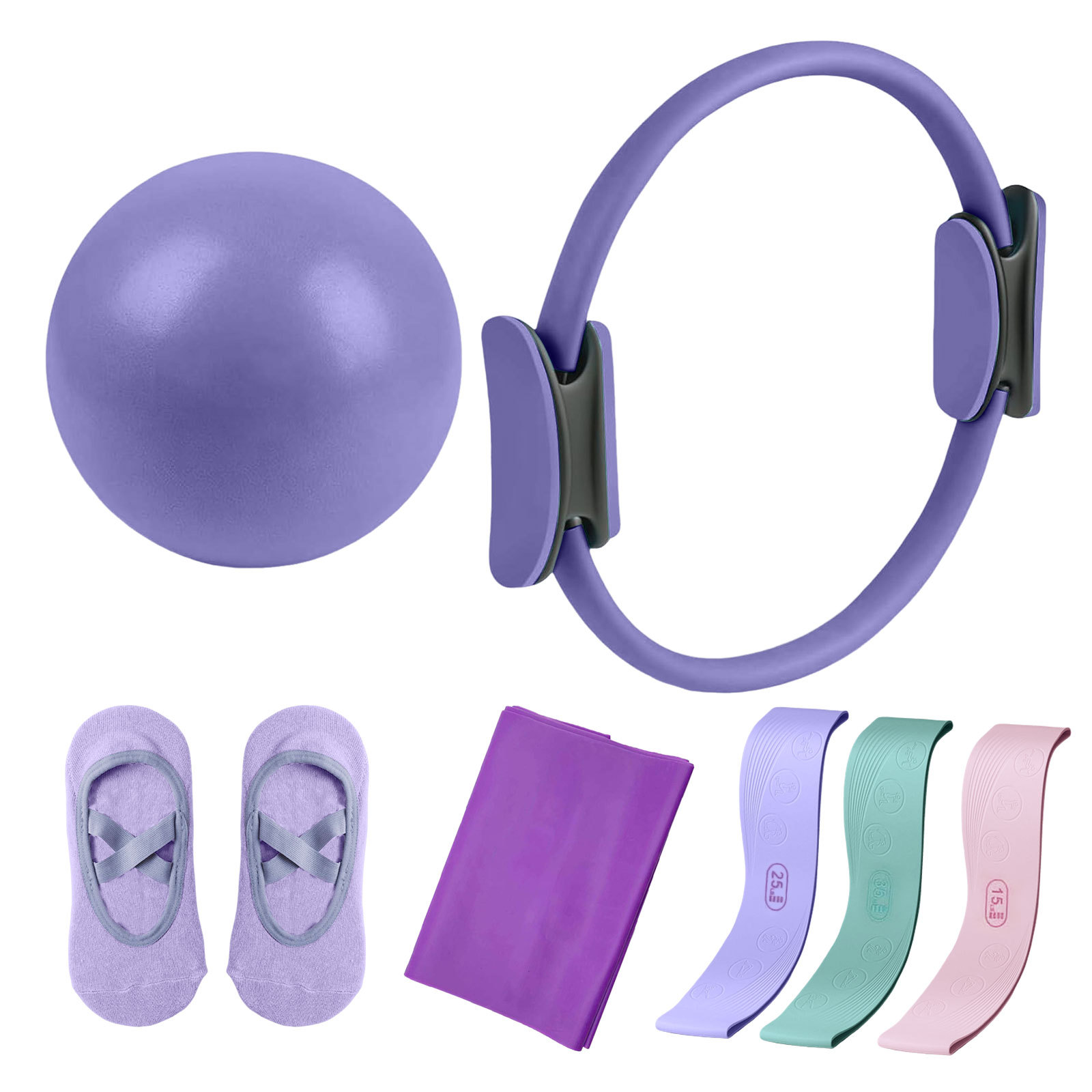 Pilates Yoga Combined - Conjunto de 7 Peças para Pilates: