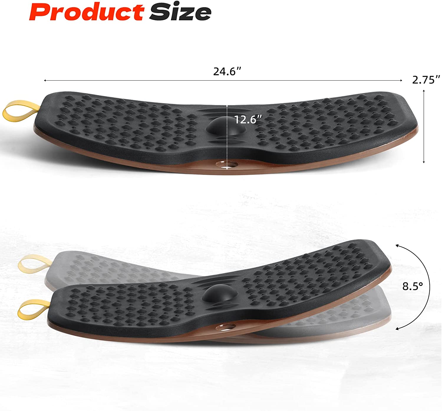Balance Board Wobble - Tapete Ergonômico para Mesa com Barra