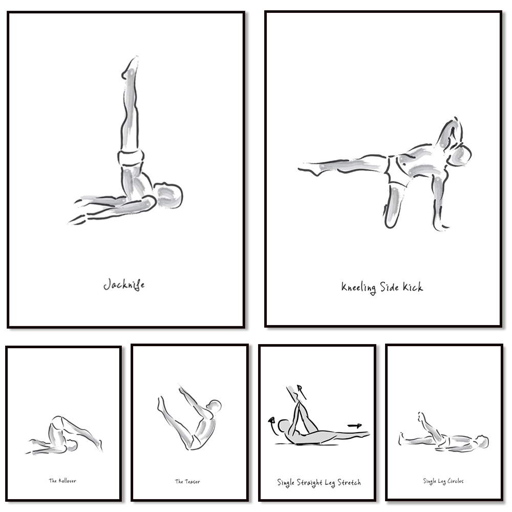 Infográficos em preto e branco - Pilates Yoga Combined avaliação e preço