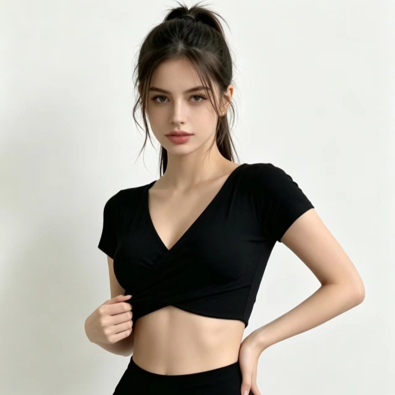 Roupas de Yoga com Mangas Long - Pilates Yoga Wrap Top avaliação e preço