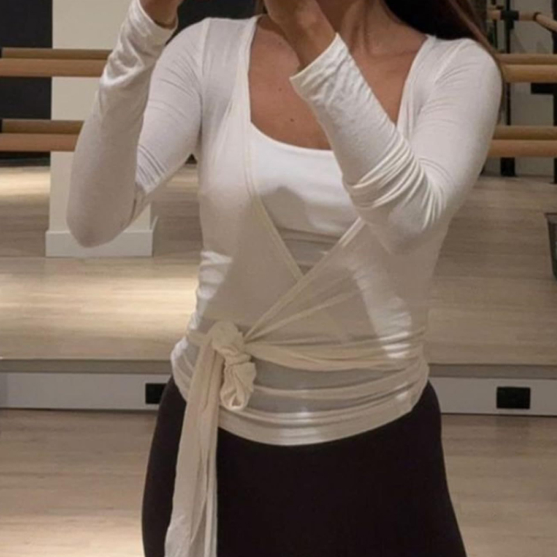 Camisetas Cropped Femininas Se - Pilates Yoga Wrap Top avaliação e preço