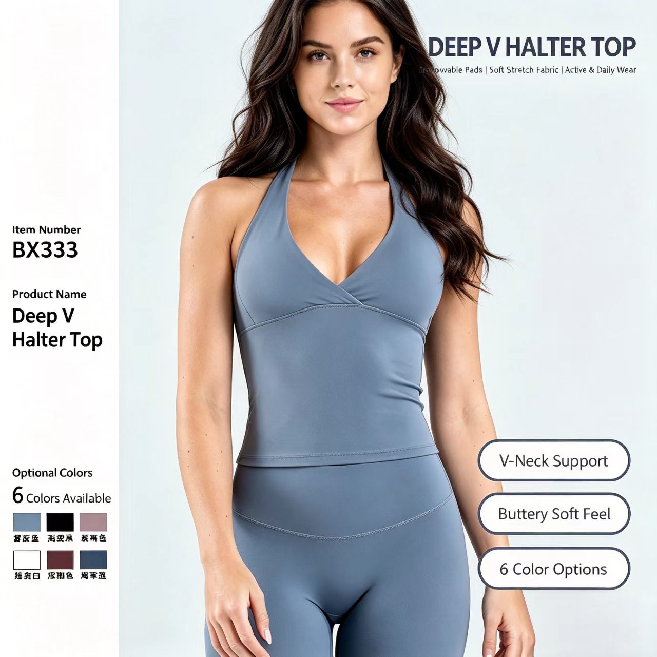 Top de Yoga Halter com Decote  - Pilates V Yoga avaliação e preço