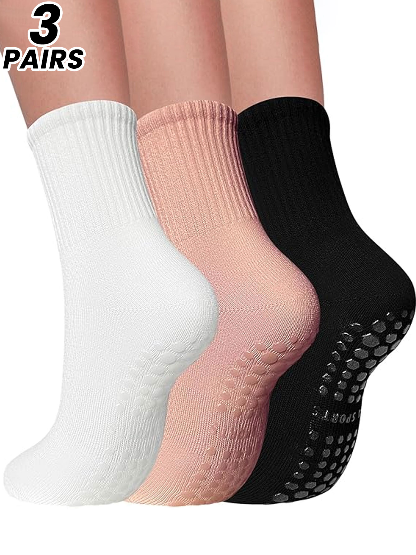 3 pares de meias de yoga profi - Pilates Yoga Fitness avaliação e preço
