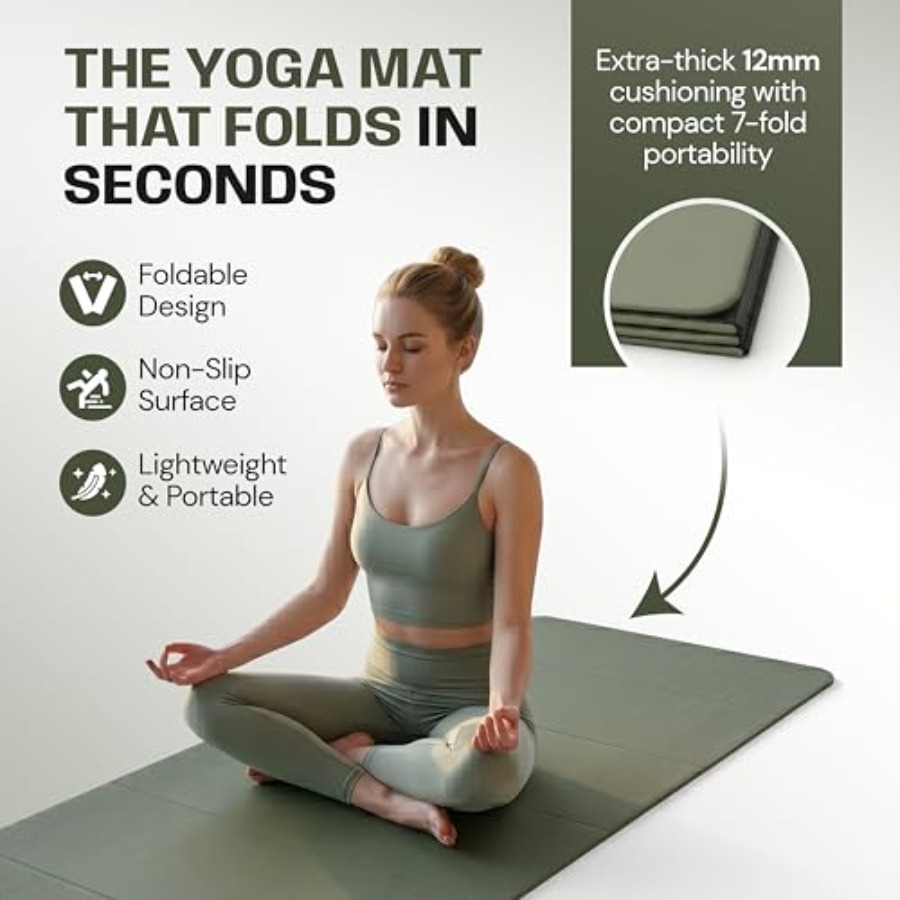 Tapete de Yoga Dobrável para Y - Pilates Yoga Hiit avaliação e preço